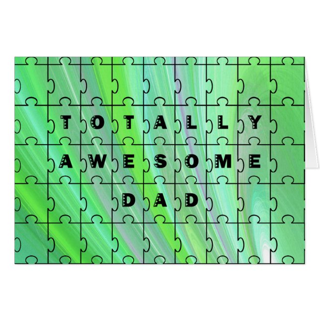 Total Phantastischer Vater Puzzle Green (Vorderseite (Horizontal))