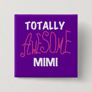 Total rosa T-Shirts fantastisches Mimi und Geschen Button