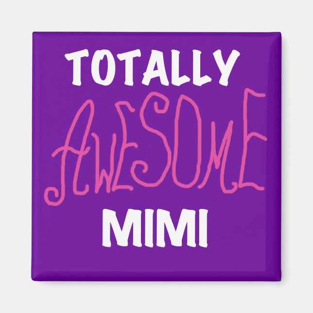 Total rosa T-Shirts fantastisches Mimi und Geschen Magnet (Vorne)