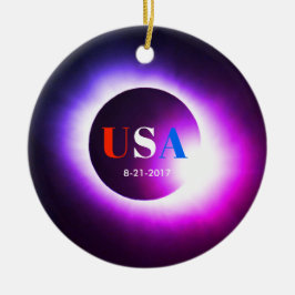 Total Solar Eclipse 2017 - USA Keramikornament