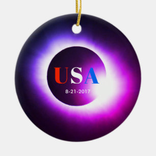 Total Solar Eclipse 2017 - USA Keramikornament