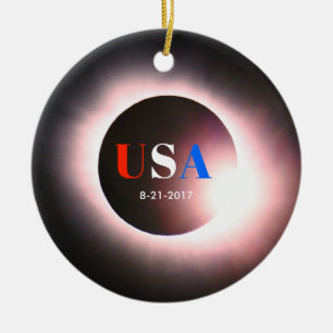 Total Solar Eclipse 2017 - USA Keramikornament