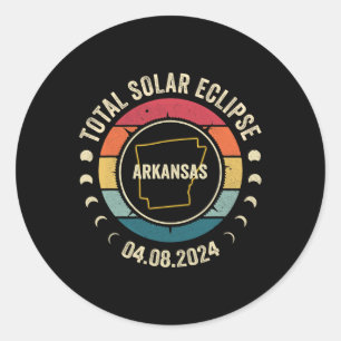 Total Solar Eclipse 2024 American Totality 8. Apri Runder Aufkleber