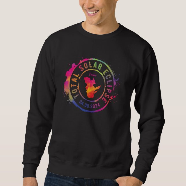 Total Solar Eclipse 2024 Canada Quebec Totality Co Sweatshirt (Vorderseite)