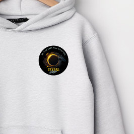 Total Solar Eclipse 2024 Ihr City Staat Black Button