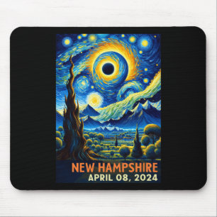 Total Solar Eclipse 2024 New Hampshire Starry Nigh Mousepad