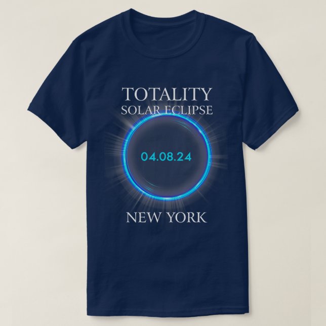Total Solar Eclipse 2024 New York 040824 T-Shirt (Design vorne)