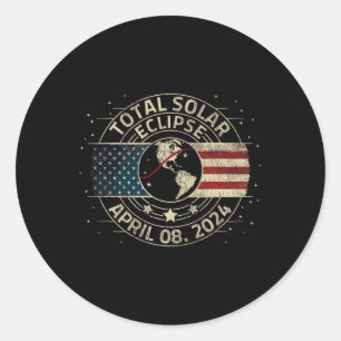 Total Solar Eclipse 2024 Totality Eclipse Path 04. Runder Aufkleber