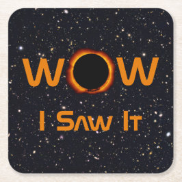 Total Solar Eclipse 2024 WOW I sah es Rechteckiger Pappuntersetzer