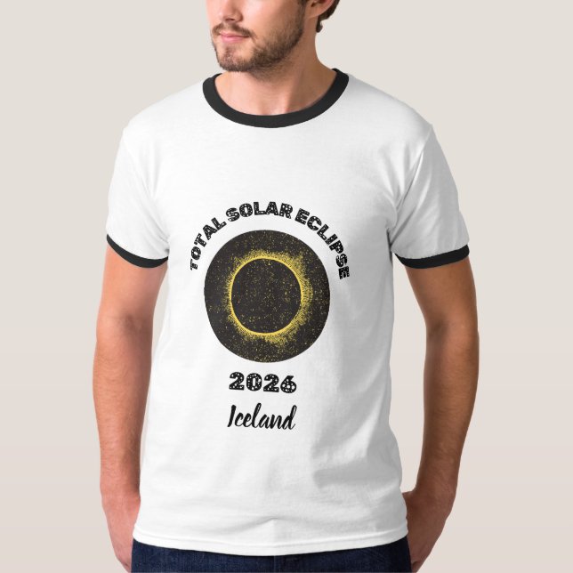 Total Solar Eclipse 2026 Men's Ringer T-Shirt (Vorderseite)