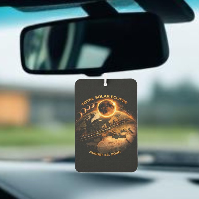 Total Solar Eclipse 2026- Path of Totality Autolufterfrischer (Total Solar Eclipse 2026- Path of Totality Air Freshener)
