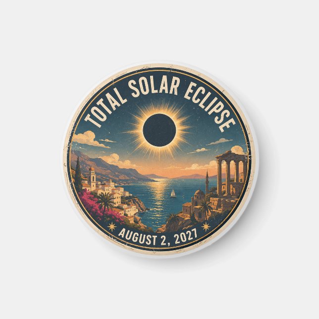 Total Solar Eclipse 2027  Magnet (Vorne)