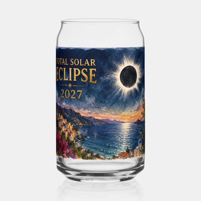 Total Solar Eclipse 2027 Mediterranean  Dosenglas (Rückseite)