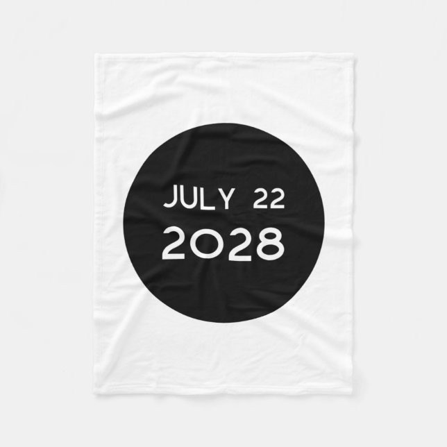 Total Solar Eclipse 2028 New Zealand _1  Fleecedecke (Vorderseite)