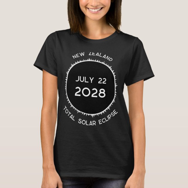 Total Solar Eclipse 2028 New Zealand _1  T-Shirt (Vorderseite)