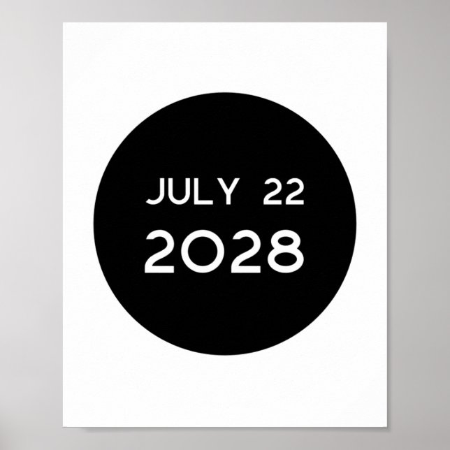 Total Solar Eclipse 2028 New Zealand  Poster (Vorne)