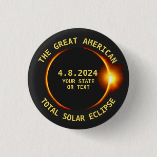 Total Solar Eclipse 4.8.2024 USA Benutzerdefiniert Button
