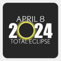 Total Solar Eclipse - 8. April 2024 - Black Design