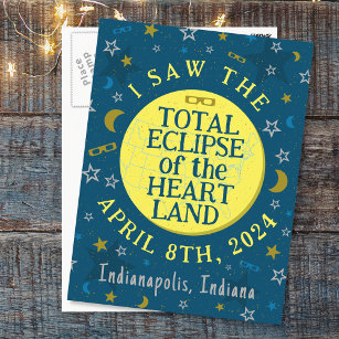 Total Solar Eclipse 8. April 2024 Souvenir Custom Postkarte