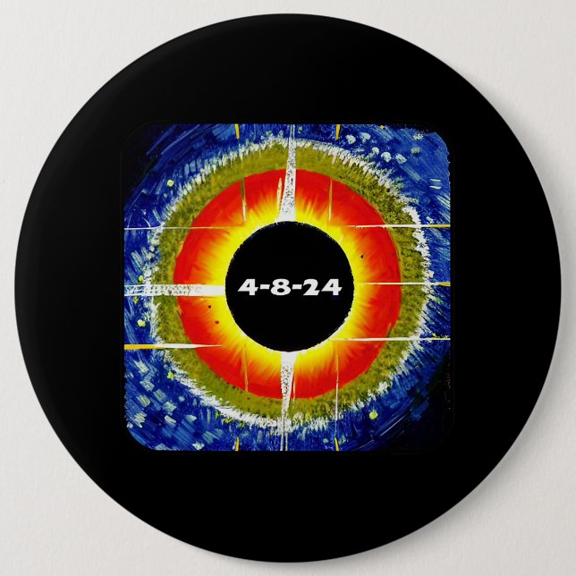 Total Solar Eclipse 8. April 2024 Totality Astron Button (Vorderseite)