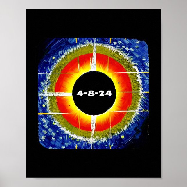 Total Solar Eclipse 8. April 2024 Totality Astron Poster (Vorne)