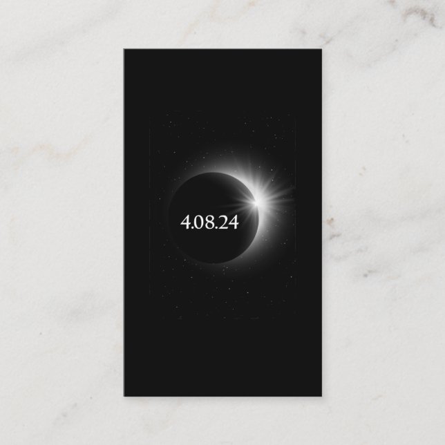 Total Solar Eclipse America 8. April 2024 Visitenkarte (Vorderseite)