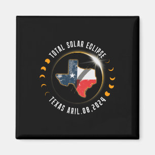 Total Solar Eclipse America Totality Texas 8 April Magnet