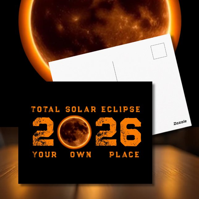 Total Solar Eclipse August 12 2026 Postkarte (Total Solar Eclipse August 12 2026 Postcard )