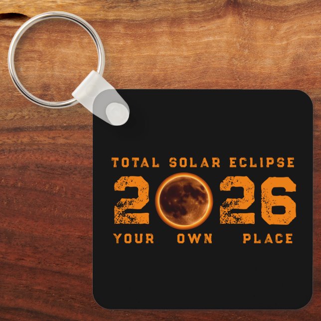 Total Solar Eclipse August 12 2026 Schlüsselanhänger (Vorderseite)