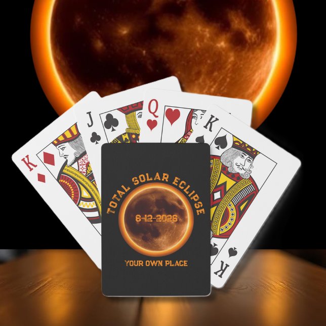 Total Solar Eclipse August 12, 2026 Spielkarten (Total Solar Eclipse August 12, 2026 Poker Cards)