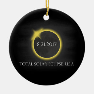 Total Solar Eclipse August 21 2017USA Souvenir Keramik Ornament