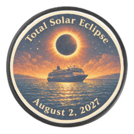 Total Solar Eclipse August 2 2027 cruise ship  Eishockey Puck