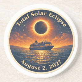 Total Solar Eclipse August 2 2027 cruise ship  Getränkeuntersetzer