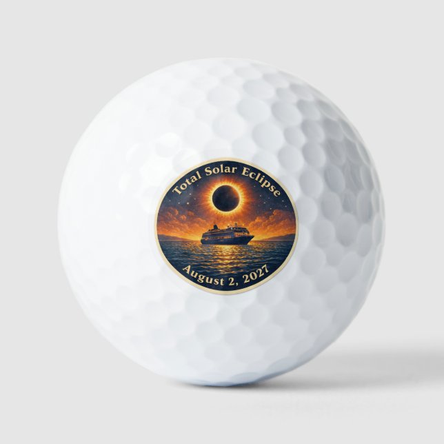 Total Solar Eclipse August 2 2027 cruise ship  Golfball (Vorderseite)