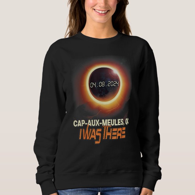 Total Solar Eclipse Cap aux Meules Quebec Canada Sweatshirt (Vorderseite)