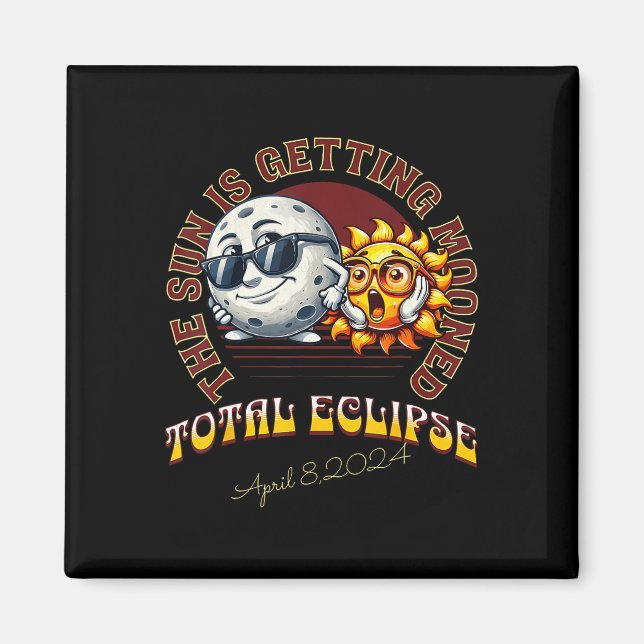 Total Solar Eclipse Chase 2024 Sun gewinnt Mond Magnet (Vorne)
