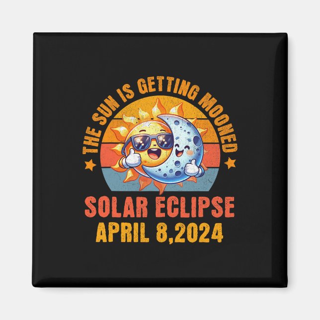 Total Solar Eclipse Chase 2024 Sun gewinnt Mond Magnet (Vorne)