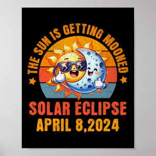Total Solar Eclipse Chase 2024 Sun gewinnt Mond Poster