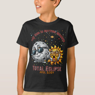Total Solar Eclipse Chase April 2024 Sun ist Getti T-Shirt