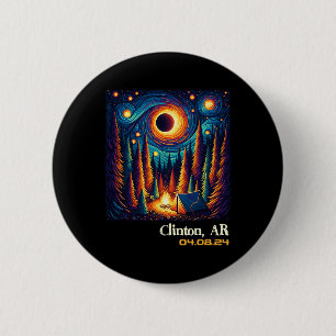 Total Solar Eclipse Clinton Arkansas Button