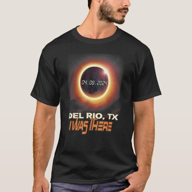 Total Solar Eclipse Del Rio Texas TX T-Shirt (Vorderseite)