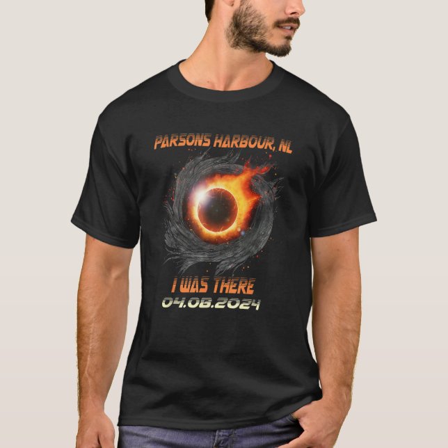 Total Solar Eclipse I was There Parsons Harbor NL T-Shirt (Vorderseite)