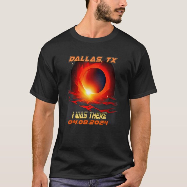 Total Solar Eclipse ich war dort Dallas Texas TX T-Shirt (Vorderseite)