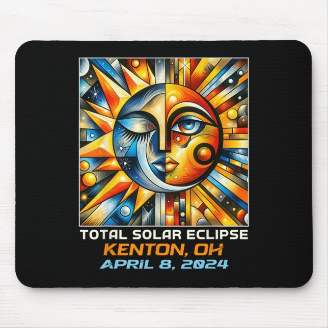 Total Solar Eclipse Kenton Ohio Mousepad (Vorne)