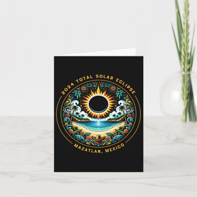Total Solar Eclipse Mazatlan Mexiko - Mexikanische Karte (Vorderseite)