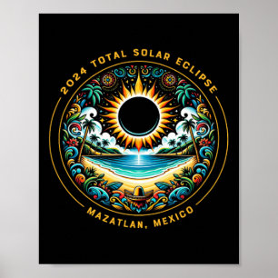 Total Solar Eclipse Mazatlan Mexiko - Mexikanische Poster