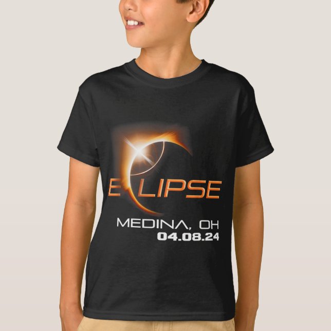 Total Solar Eclipse Medina Ohio T-Shirt (Vorderseite)