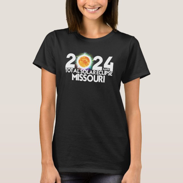 Total Solar Eclipse Missouri 2024 American Totalit T-Shirt (Vorderseite)