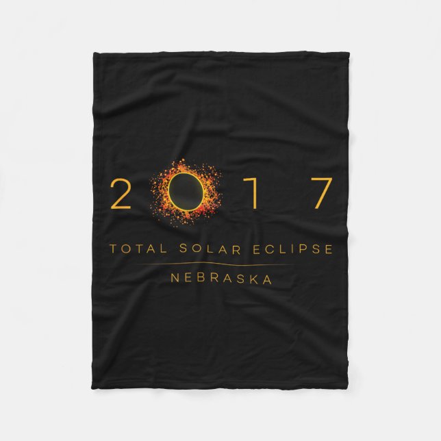 Total Solar Eclipse Nebraska 2017 Fleecedecke (Vorderseite)