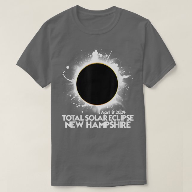 Total Solar Eclipse New Hampshire 2024 American to T-Shirt (Design vorne)